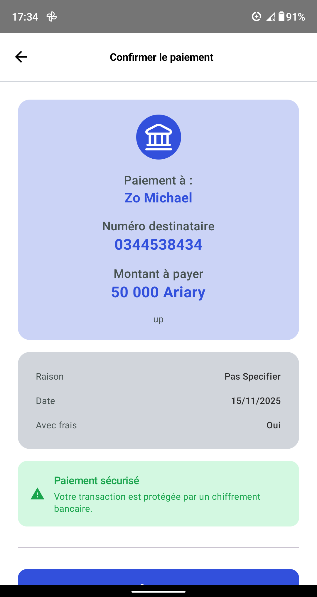 Le client scanne & entre le montant